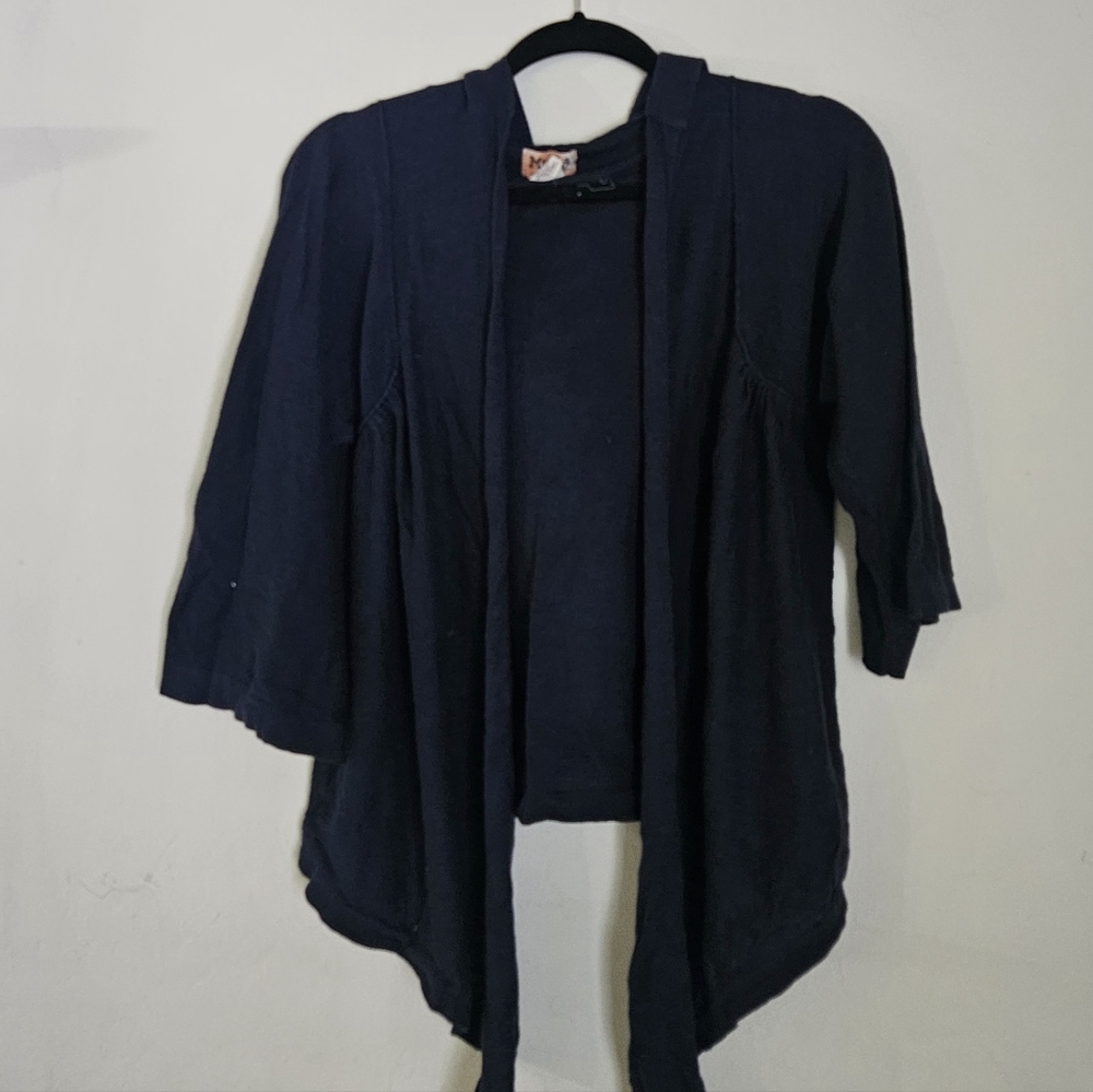 Large Tie Front with Hoodie
